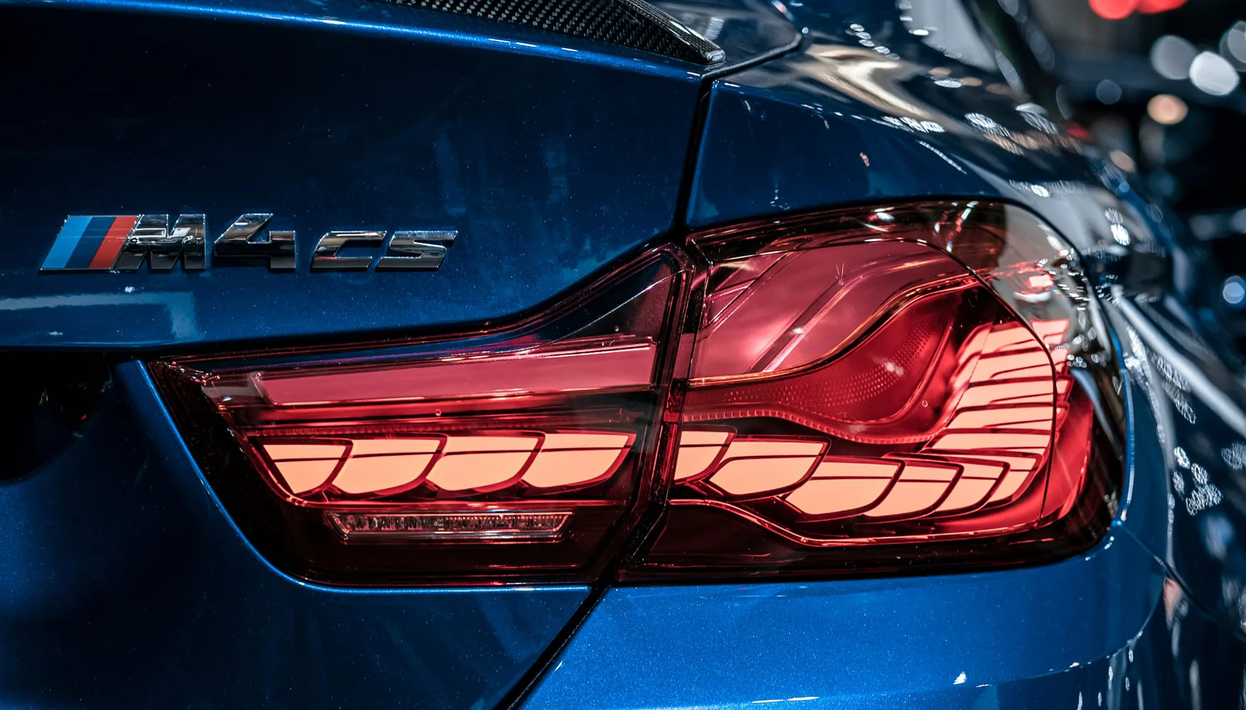 Waxed car paint finish